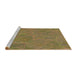 Sideview of Machine Washable Transitional Saddle Brown Rug, wshpat3811brn