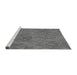 Sideview of Machine Washable Transitional Grey Gray Rug, wshpat3811gry