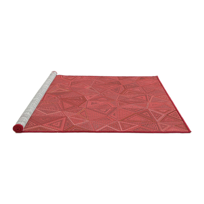 Sideview of Machine Washable Transitional Red Rug, wshpat3811rd