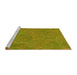 Sideview of Machine Washable Transitional Pistachio Green Rug, wshpat3811yw