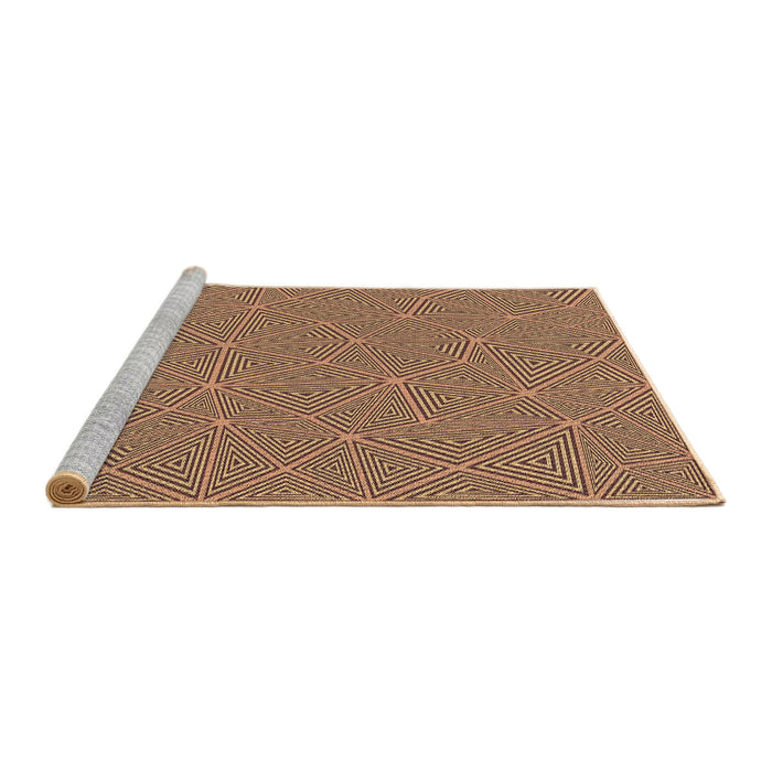 Sideview of Machine Washable Transitional Orange Rug, wshpat3812brn