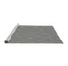 Sideview of Machine Washable Transitional Silver Gray Rug, wshpat3812gry