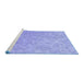 Sideview of Machine Washable Transitional Light Slate Blue Rug, wshpat3813blu