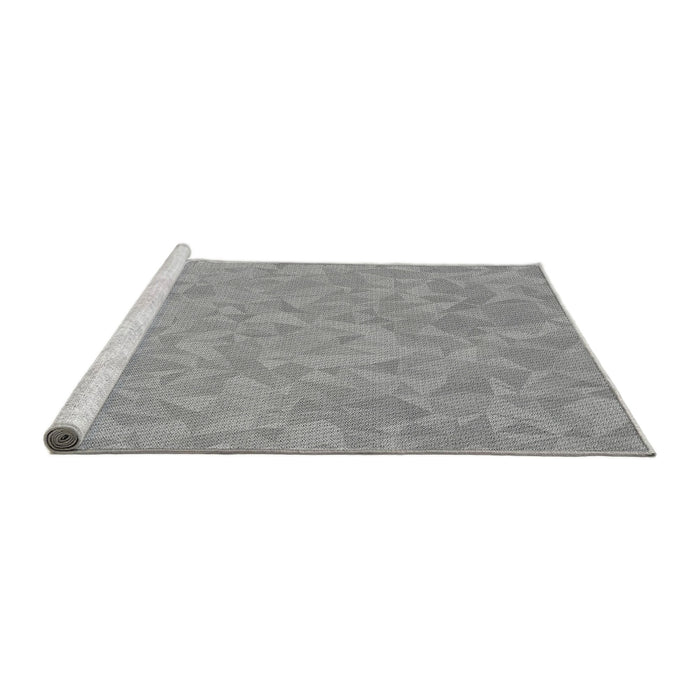 Sideview of Machine Washable Transitional Cloud Gray Rug, wshpat3813gry