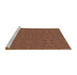 Sideview of Machine Washable Transitional Brown Red Rug, wshpat3814brn