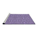 Sideview of Machine Washable Transitional Bright Lilac Purple Rug, wshpat3815pur