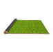 Thickness of Patterned Dark Lime Green Rug, pat3815yw