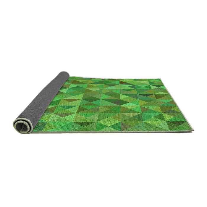 Thickness of Patterned Dark Lime Green Rug, pat3816grn