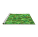 Sideview of Machine Washable Transitional Dark Lime Green Rug, wshpat3816grn