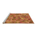 Sideview of Machine Washable Transitional Red Rug, wshpat3816org