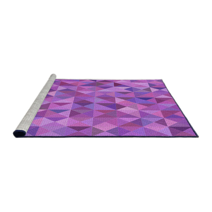 Sideview of Machine Washable Transitional Purple Rug, wshpat3816pur