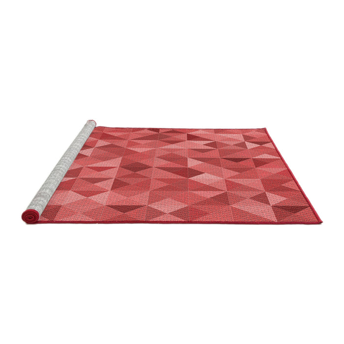 Sideview of Machine Washable Transitional Red Rug, wshpat3816rd