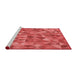 Sideview of Machine Washable Transitional Red Rug, wshpat3816rd