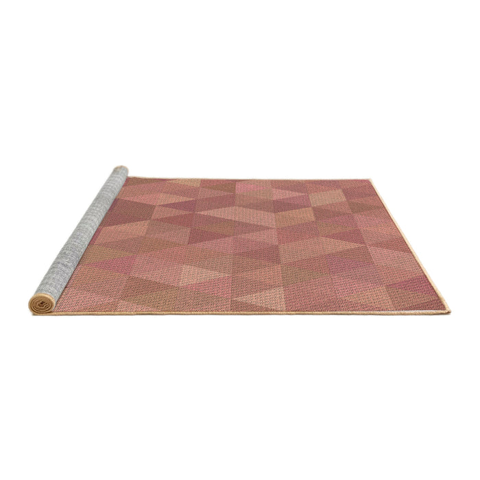 Sideview of Machine Washable Transitional Orange Rug, wshpat3818brn