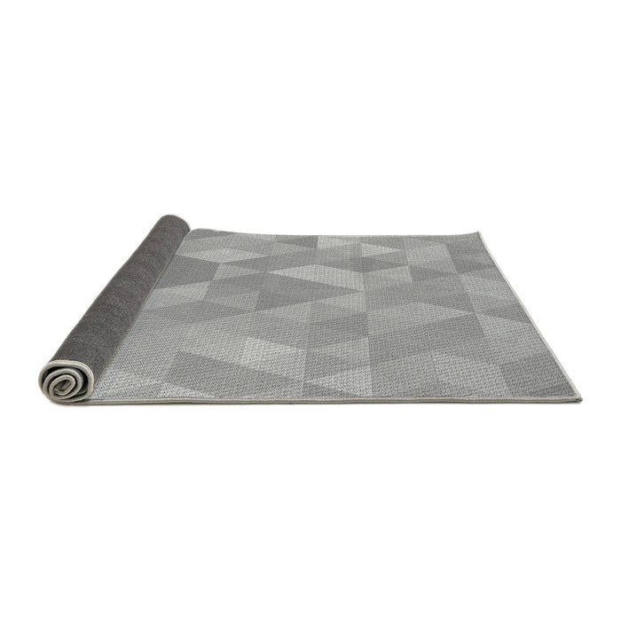 Thickness of Patterned Silver Gray Rug, pat3818gry