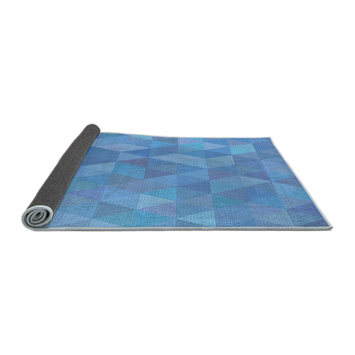 Thickness of Patterned Blue Rug, pat3818lblu