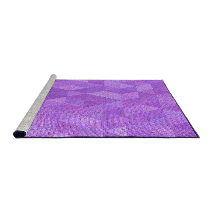 Sideview of Machine Washable Transitional Purple Rug, wshpat3818pur