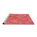 Sideview of Machine Washable Transitional Red Rug, wshpat3818rd
