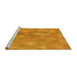 Sideview of Machine Washable Transitional Neon Orange Rug, wshpat3818yw