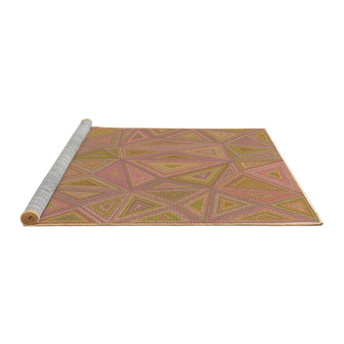 Sideview of Machine Washable Transitional Orange Rug, wshpat3819brn