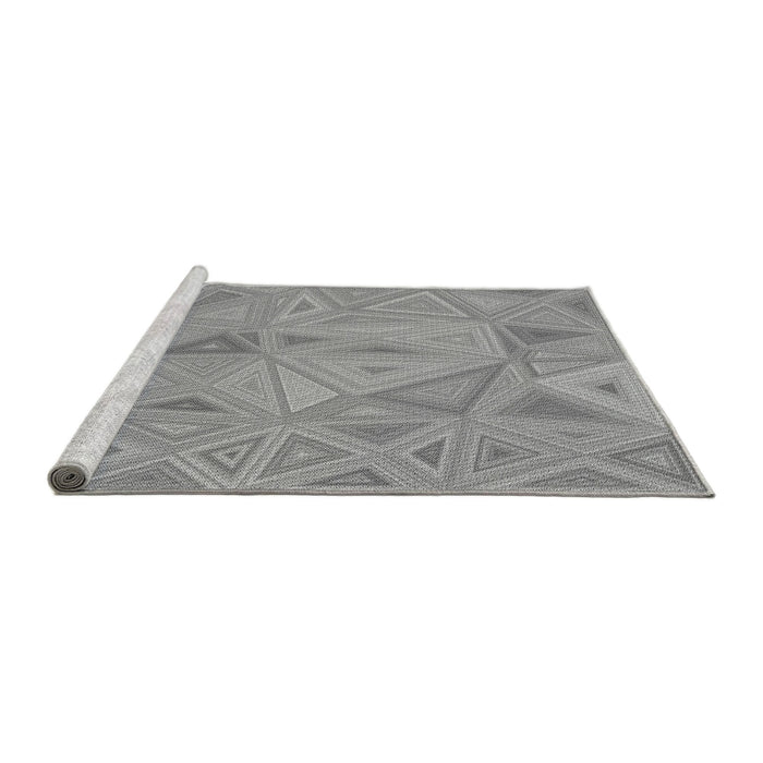 Sideview of Machine Washable Transitional Cloud Gray Rug, wshpat3819gry