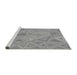 Sideview of Machine Washable Transitional Cloud Gray Rug, wshpat3819gry