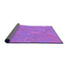 Thickness of Patterned Purple Rug, pat3819pur