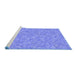 Sideview of Machine Washable Transitional Denim Blue Rug, wshpat3820blu