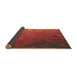 Thickness of Patterned Red Rug, pat3822brn