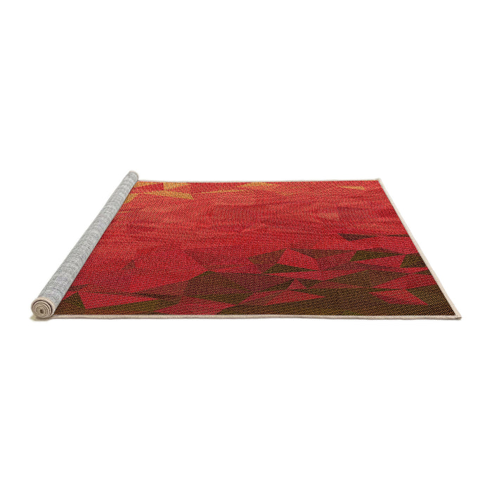 Sideview of Machine Washable Transitional Red Rug, wshpat3822org