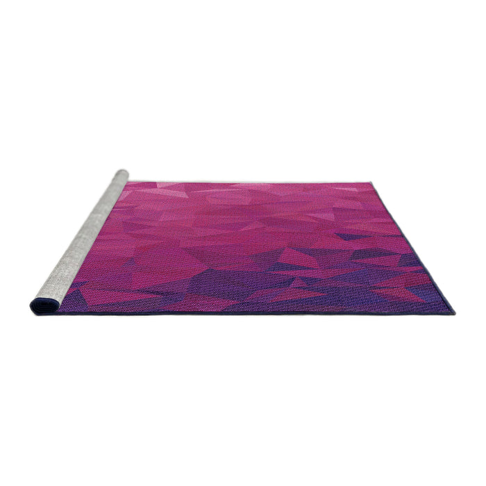Sideview of Machine Washable Transitional Deep Pink Rug, wshpat3822pur