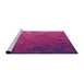 Sideview of Machine Washable Transitional Deep Pink Rug, wshpat3822pur