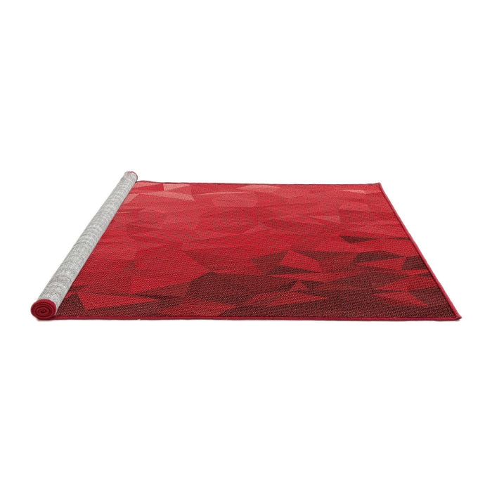 Sideview of Machine Washable Transitional Red Rug, wshpat3822rd