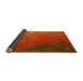 Thickness of Patterned Orange Red Orange Rug, pat3822yw