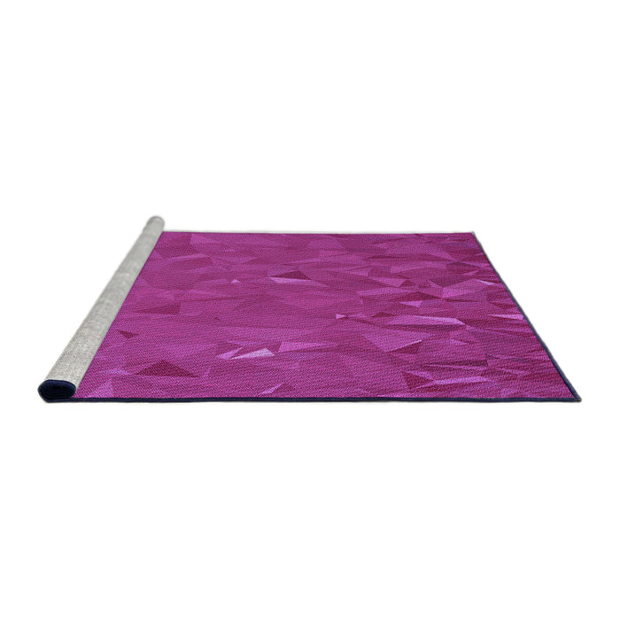 Sideview of Machine Washable Transitional Fuchsia Magenta Purple Rug, wshpat3823pur