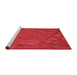 Sideview of Machine Washable Transitional Red Rug, wshpat3823rd