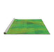 Sideview of Machine Washable Transitional Dark Lime Green Rug, wshpat3824grn