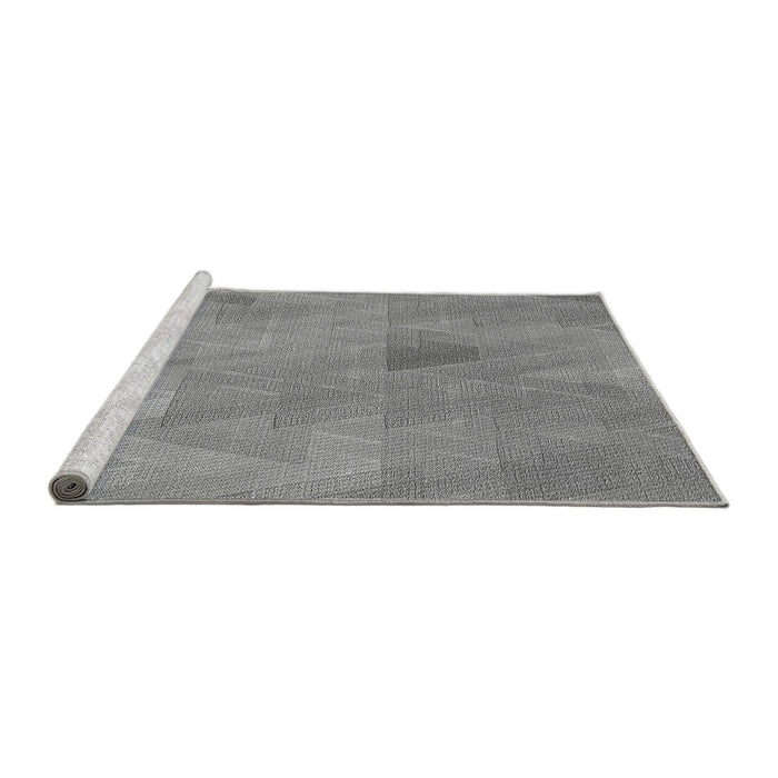 Sideview of Machine Washable Transitional Dark Gray Rug, wshpat3824gry