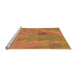 Sideview of Machine Washable Transitional Orange Rug, wshpat3824org