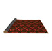 Thickness of Patterned Cranberry Red Rug, pat3826yw