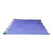 Sideview of Machine Washable Transitional Sky Blue Rug, wshpat3827blu