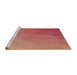 Sideview of Machine Washable Transitional Fire Red Rug, wshpat3827brn