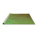 Sideview of Machine Washable Transitional Olive Green Rug, wshpat3827grn