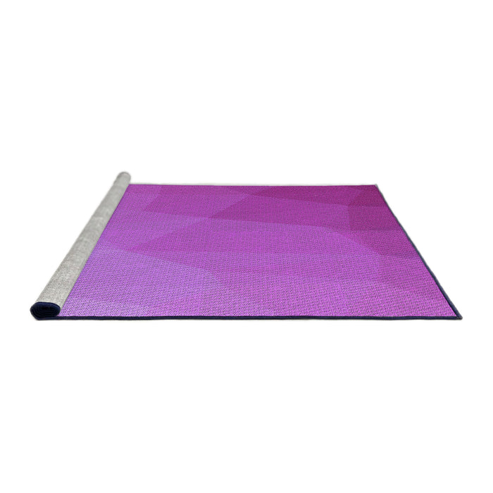 Sideview of Machine Washable Transitional Fuchsia Magenta Purple Rug, wshpat3827pur