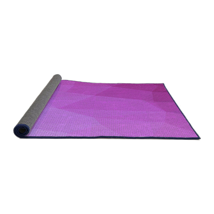 Thickness of Patterned Fuchsia Magenta Purple Rug, pat3827pur