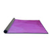 Thickness of Patterned Fuchsia Magenta Purple Rug, pat3827pur