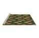 Sideview of Machine Washable Transitional Chocolate Brown Rug, wshpat3828brn