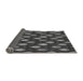 Thickness of Patterned Charcoal Black Rug, pat3828gry