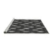 Sideview of Machine Washable Transitional Charcoal Black Rug, wshpat3828gry