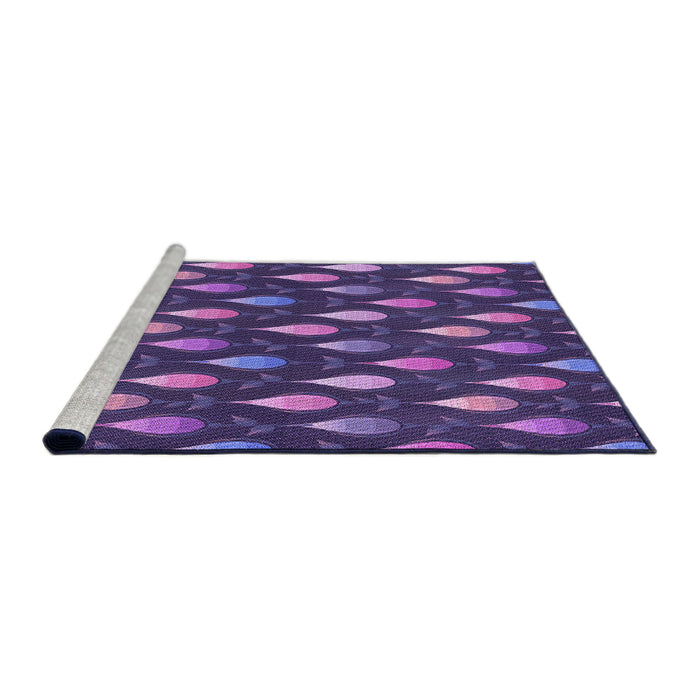 Sideview of Machine Washable Transitional Medium Purple Rug, wshpat3828pur